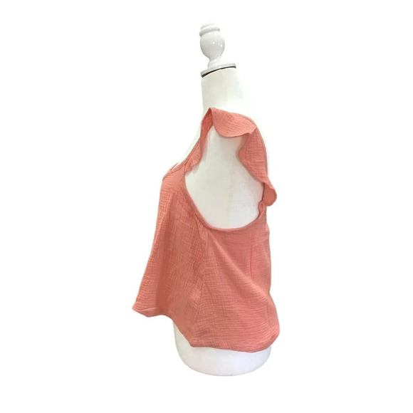 Marine Layer Pink Ruffle Sleeve Top - Picture 6 of 8